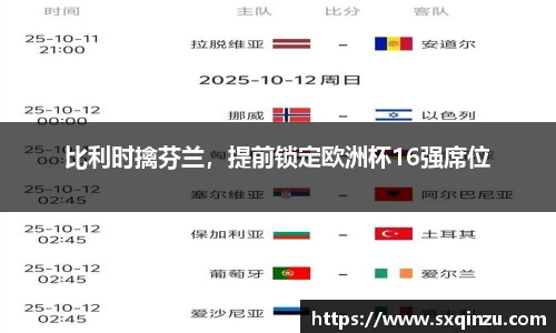 比利时擒芬兰，提前锁定欧洲杯16强席位